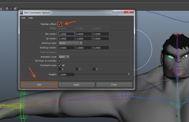 Aim Constraint Options