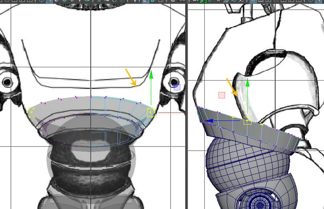 Adjust the vertices of the mesh