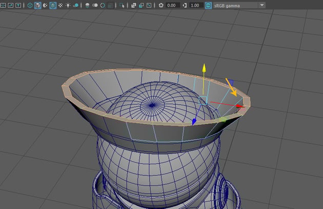 Extrude the top faces