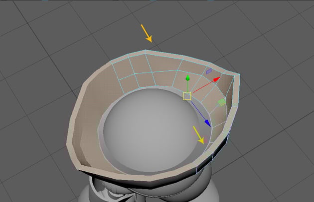 Jump in the face selection mode