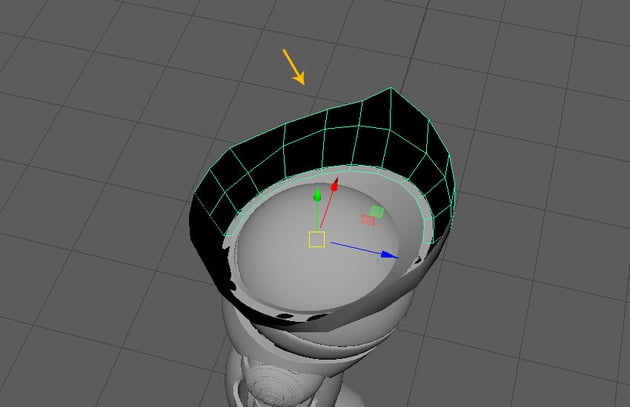 With the inward faces selected press Delete key