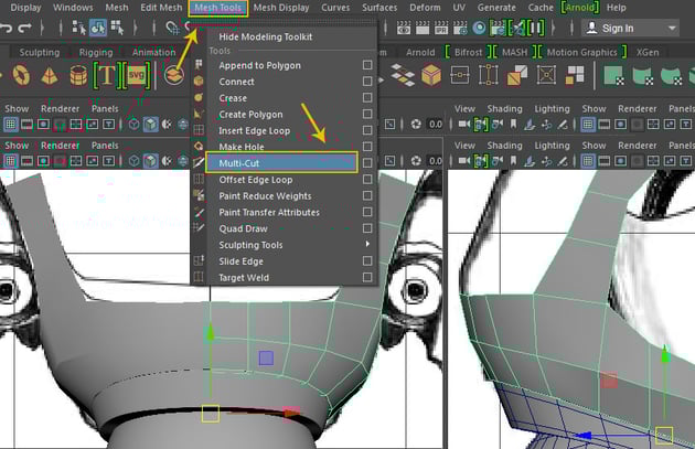 Mesh Tool  Multi-Cut