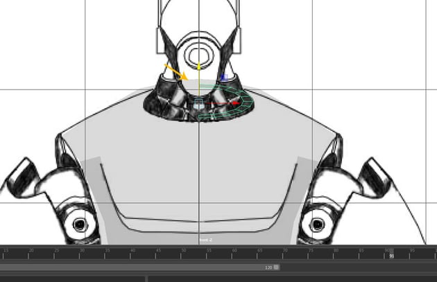 Move and place it around the neck area