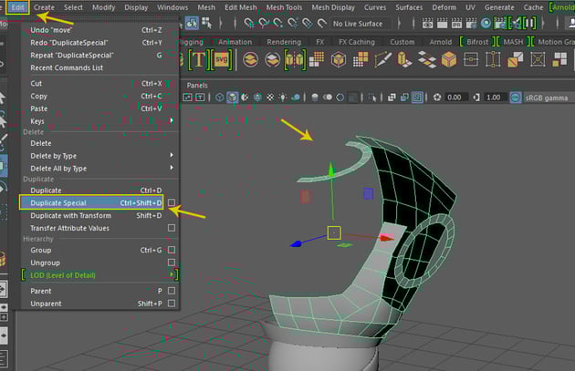 Edit  Duplicate Special