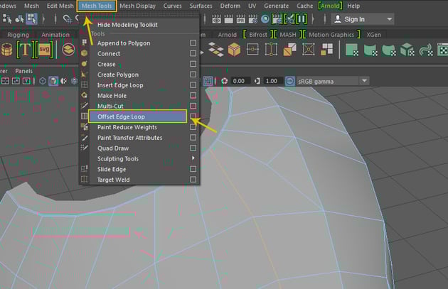 Mesh Tool  Offset Edge Loop