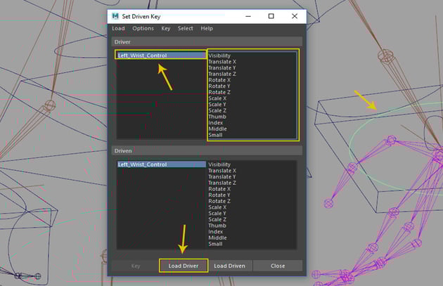 Set Driven Key window