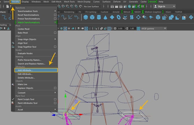 Modify  Add Attributes option