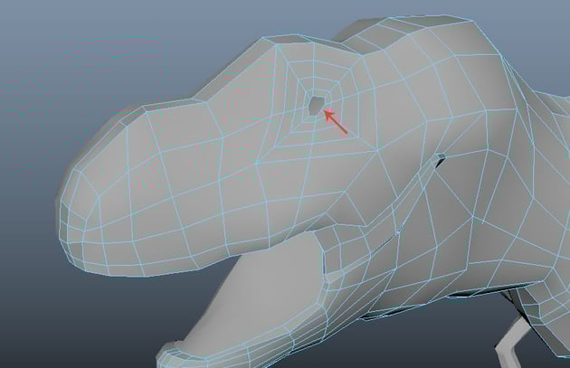 Delete the center face 