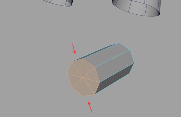 Delete the cap faces