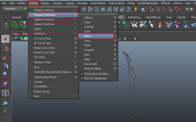 Create  Polygon Primitives  Plane