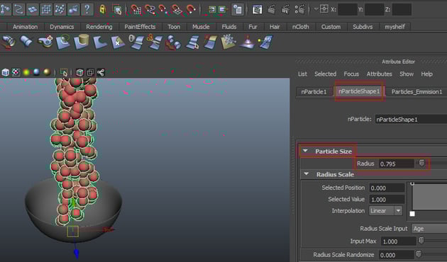 nParticleShape1  Particle Size