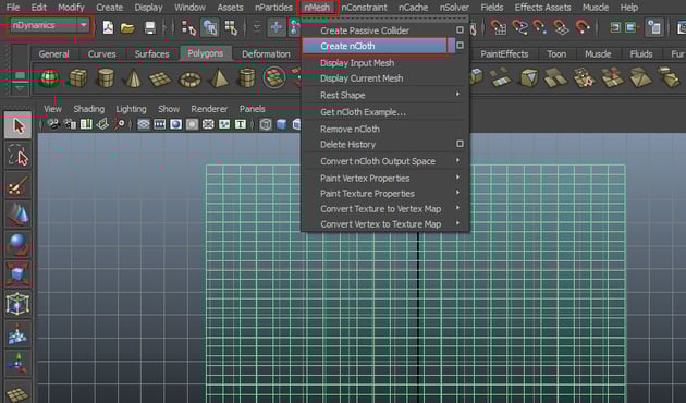 nMesh  Create nCloth
