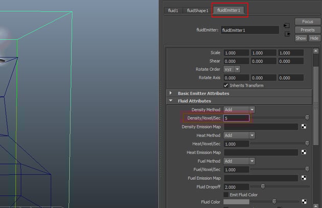 fluidEmitter1 attribute