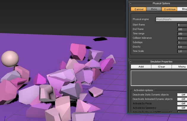 the ball shatters the wall into pieces