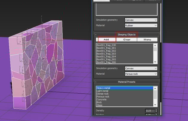 Now the fragments will react only upon getting hit
