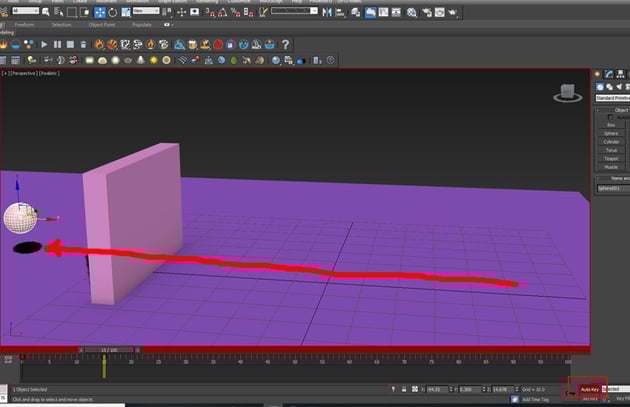 animate the position of the ball