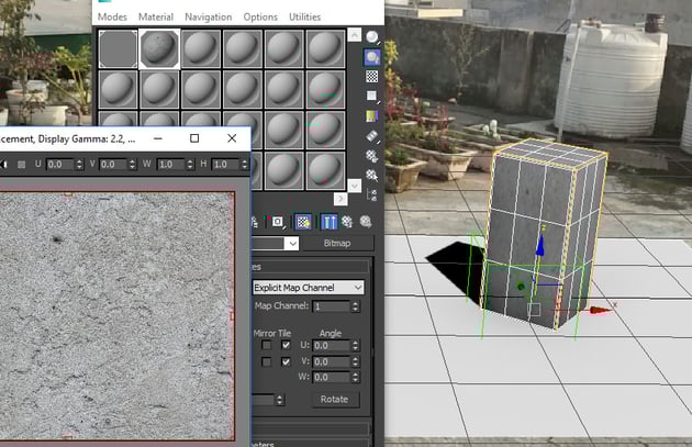 Apply the concrete texture