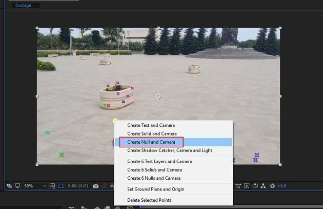 Create Null and Camera