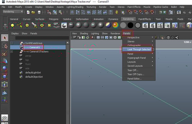 Panel  Look Through Selected