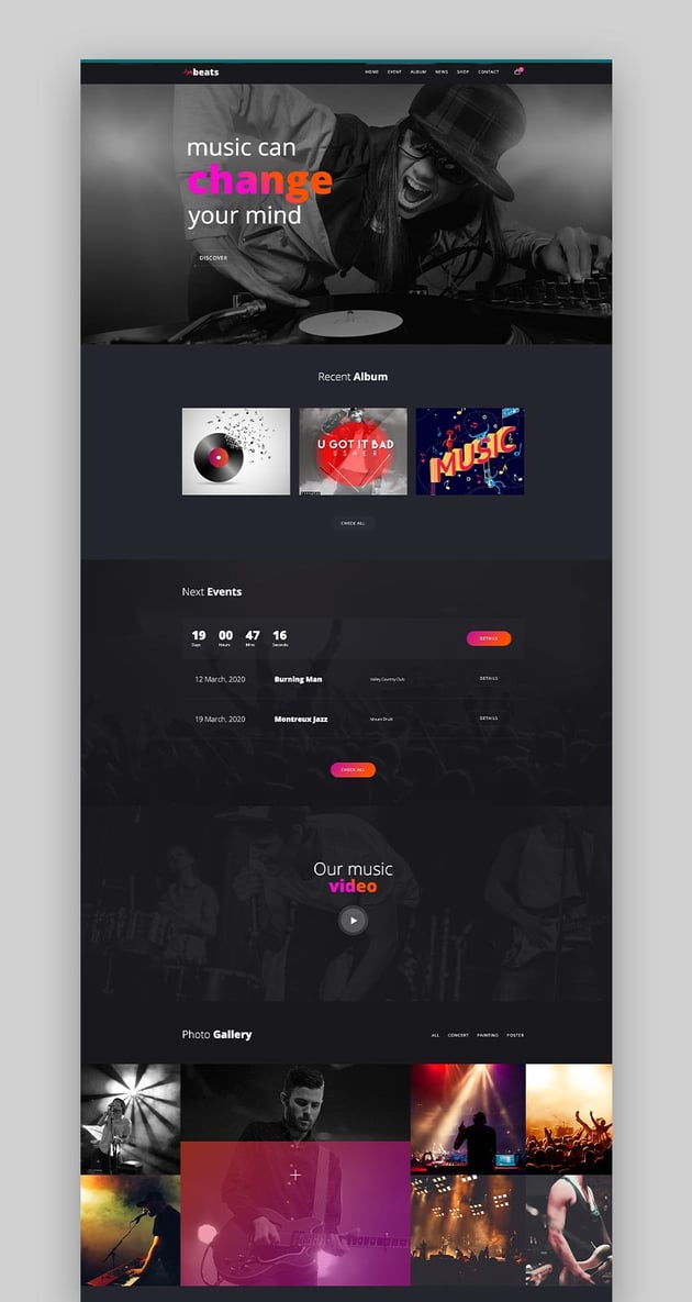 Beats - Responsive Music Event WordPress Theme