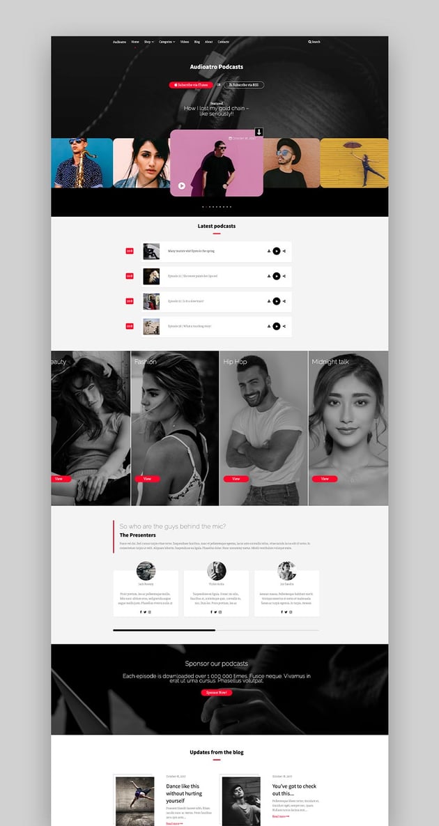 Audioatro - Multipurpose Audio WordPress Theme