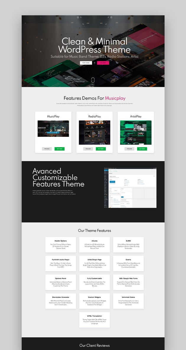 MusicPlay - Music DJ Responsive WordPress Theme