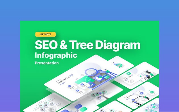 SEO & Tree Diagram Infographic Keynote Template