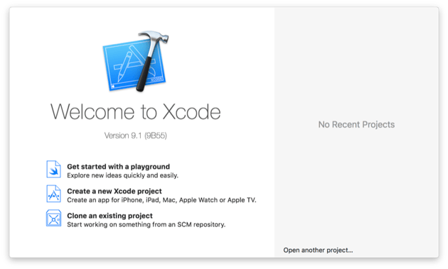 Figure 1 Create an Xcode Project