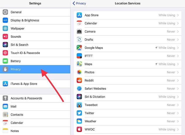 use location services sparingly in iOS 11