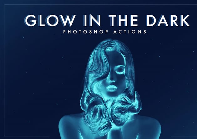 Glow in the dark Photoshop Actions