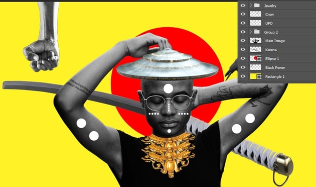 Adding the Black Power symbol