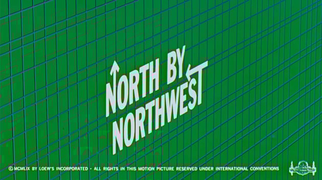 North by Northwest title card, 1959.