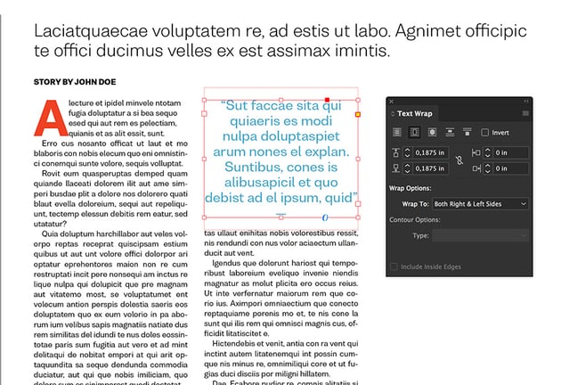 place the pull-quote within the body copy