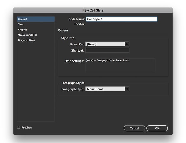 create a new cell style