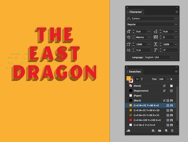 duplicate the text frame and change the font family to create a shadow