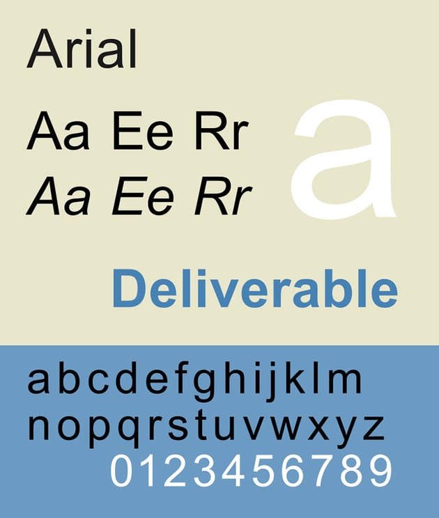 arial has open counters making it dyslexia friendly font