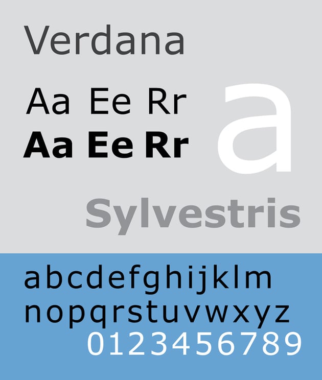 verdana is a dyslexia friendly font