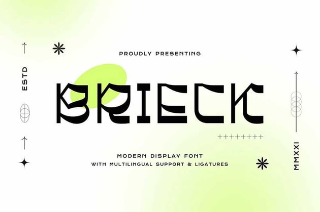 Best edgy fonts: Brieck