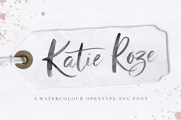 Watercolor font: Katie Roze