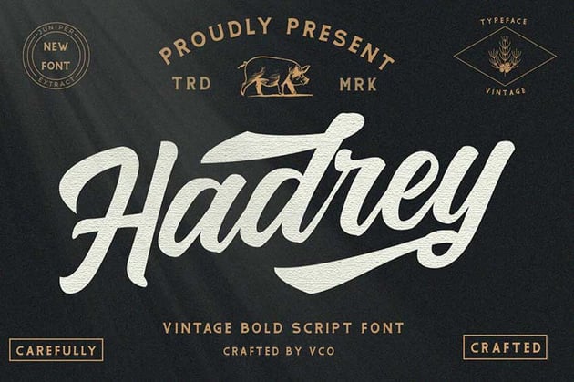 Cricut sports fonts: Hadrey