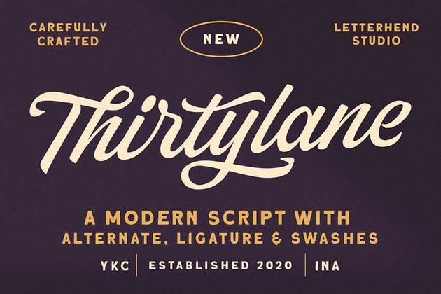 Cricut sports fonts: Thirtylane