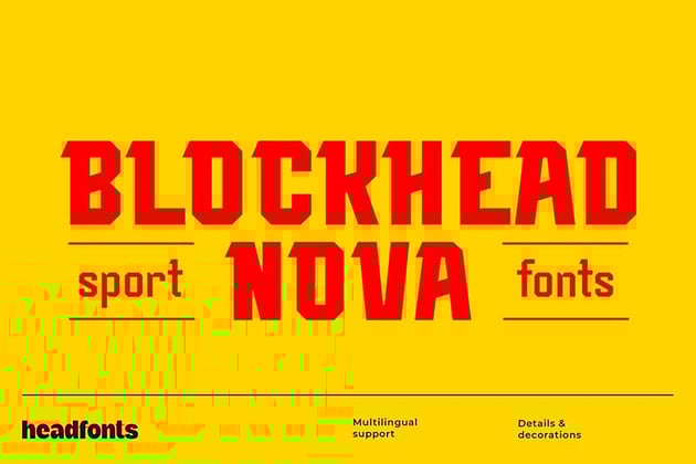 Cricut sports font: Blockhead Nova