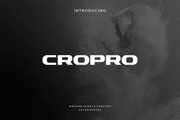 Cricut sports font: Cropro