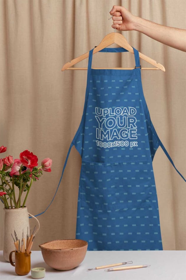 Apron Mockup on a Hanger
