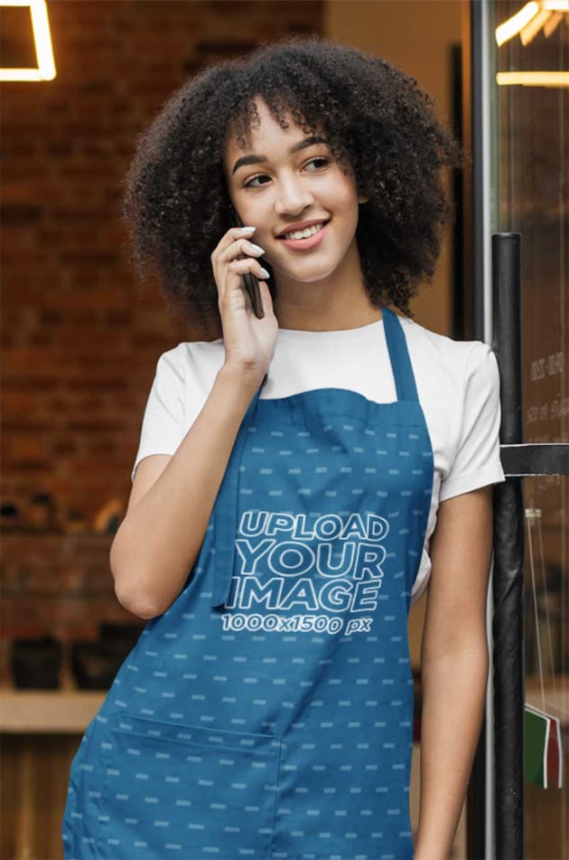 Apron Mockup of a Barista