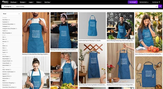 placeit apron mockups