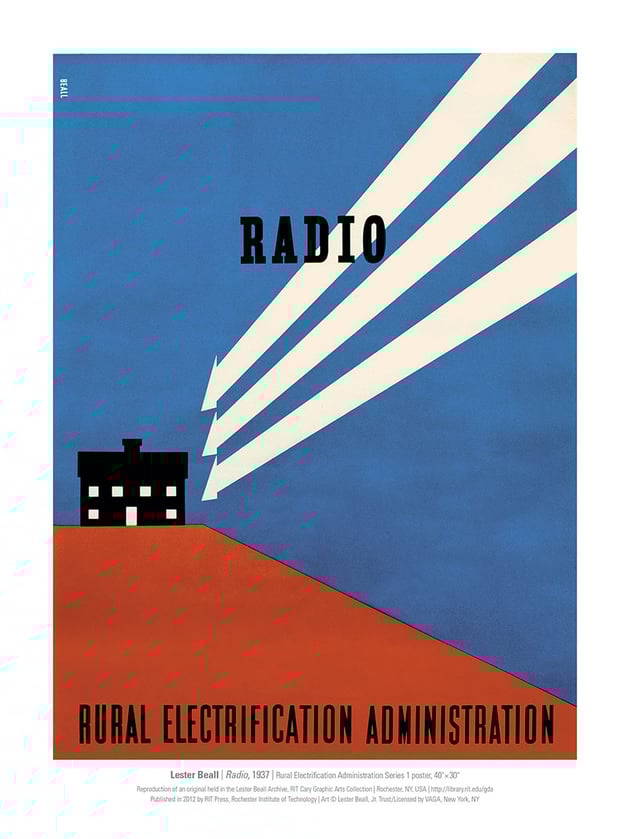 Poster Radio by Lester Beall