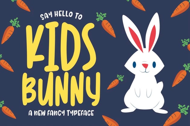 kids bunny font