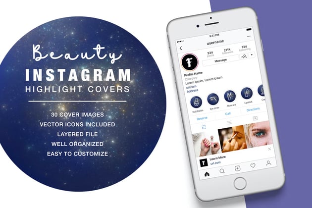 Beauty Instagram Highlight Space