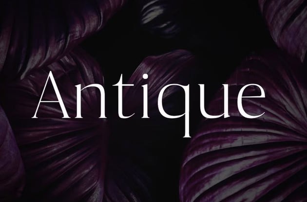 antique font